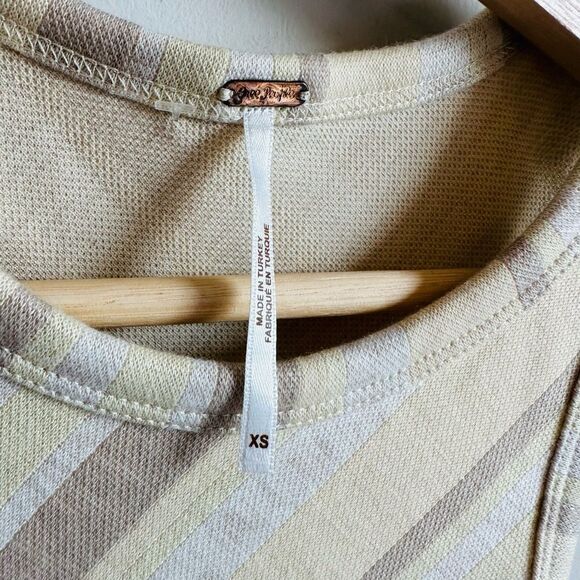 FREE PEOPLE Sidelines Tank Top – Diagonal Stripe – Racerback – Size XS - Picture 3 of 7